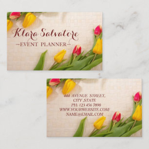 Schöner Phantastischer, schöner Rot-Gelb-Tulip Visitenkarte