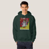 Schöner phantastischer Weihnachtsmann in roten Far Hoodie (Vorne ganz)