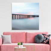 Schöner Pier Ocean Sonnenuntergang Ruhe Leinwanddruck (Insitu (Wohnzimmer))