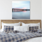 Schöner Pier Ocean Sonnenuntergang Ruhe Leinwanddruck (Insitu (Schlafzimmer))