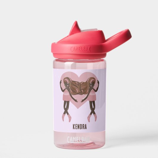 Schöner Pink Ballerina Tanz Trinkflasche (Links)