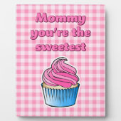 Schöner Pink Cupcake Fotoplatte (Vorderseite)