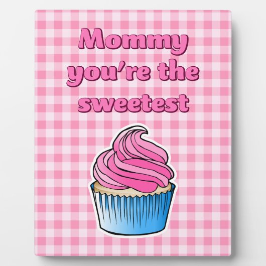 Schöner Pink Cupcake Fotoplatte (Vorderseite)