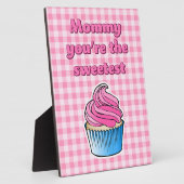 Schöner Pink Cupcake Fotoplatte (Seite)