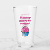 Schöner Pink Cupcake Glas (Vorderseite)