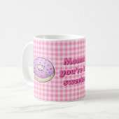 Schöner Pink Donut Kaffeetasse (Vorderseite Links)