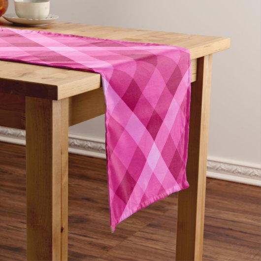 Schöner Pink Magenta Karierter kleiner Tischläufer (Beispiel)