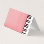 Schöner Pink Piano Musiker Performer Lehrer Visitenkarten (Rückseite)