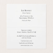 Schöner Pink Piano Musiker Performer Lehrer Visitenkarten (Innenseite Aufgefaltet)