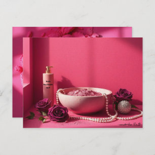 Schöner Pink Powderraum Postkarte