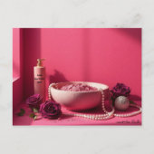 Schöner Pink Powderraum Postkarte (Vorderseite)