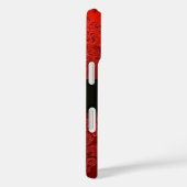 SCHÖNER PINK ROSE RED BLACK DAMASK RUBY MONOGRAMM Case-Mate iPhone HÜLLE (Rückseite / Rechts)