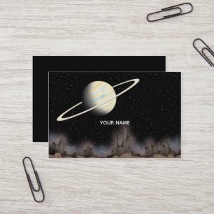 Schöner Planet, der im Weltraum steht. Visitenkarte