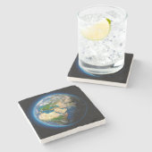 Schöner Planet-Erde-Stone-Untersetzer Steinuntersetzer (Seitenansicht)