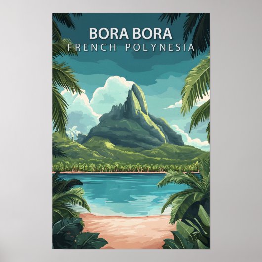 Schöner Platz Bora Bora Französisch Polynesien Rei Poster (Vorne)