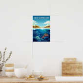 Schöner Platz Great Barrier Reef Ausie Travel Poster (Küche)