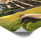 Schöner Platz Machu Picchu Illustration Reise Poster (Ecke)