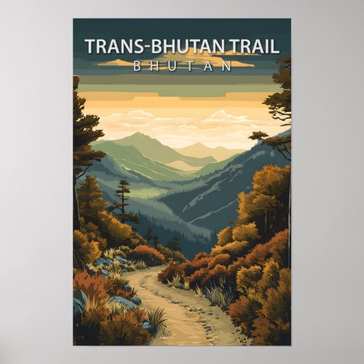 Schöner Platz Trans Bhutan Wanderweg Bhutan Poster (Vorne)