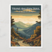Schöner Platz Trans Bhutan Wanderweg Bhutan Postkarte (Vorderseite)