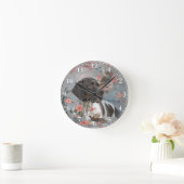 Schöner Pointer mit Fasanen   Runde Wanduhr (Zuhause)