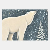 Schöner Polar-Bär Geschenkpapier Set (Vorderseite 2)
