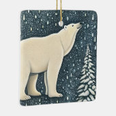 Schöner Polar-Bär Keramikornament (Rechts)