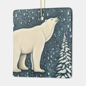 Schöner Polar-Bär Keramikornament (Links)