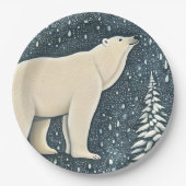 Schöner Polar-Bär Pappteller (Vorderseite)