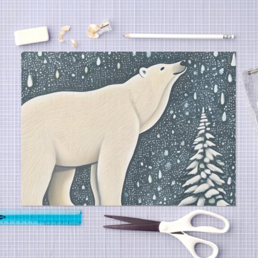 Schöner Polar-Bär Seidenpapier (Handwerk)