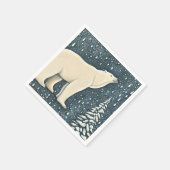 Schöner Polar-Bär Serviette (Ecke)