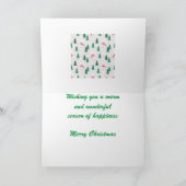 Schöner Polar-Bär und Weihnachtsbaum Karte (Innenseite)