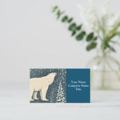 Schöner Polar-Bär Visitenkarte (Stehend Vorderseite)