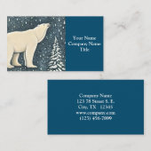 Schöner Polar-Bär Visitenkarte (Vorne/Hinten)