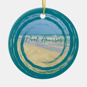 Schöner Port Aransas Texas Strand Keramik Ornament