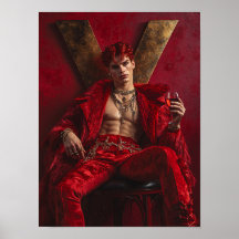 Schöner Prinz mit Glas Foto