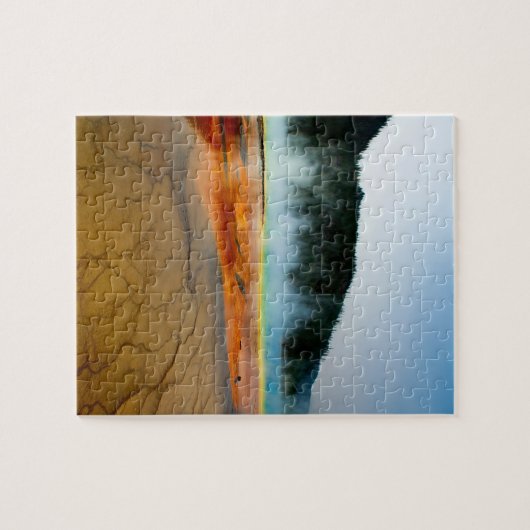 Schöner Prismensee und Dampf in Yellowstone Puzzle (Horizontal)