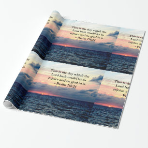 SCHÖNER PSALM 118:24 SONNENREISE ÜBER DEM OZEAN GESCHENKPAPIER