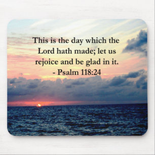 SCHÖNER PSALM 118:24 SONNENREISE ÜBER DEM OZEAN MOUSEPAD