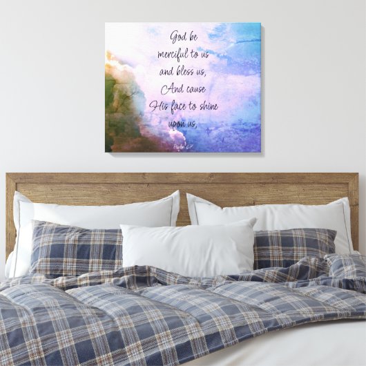 Schöner Psalm 67 Segen über uns Leinwanddruck (Insitu (Schlafzimmer))