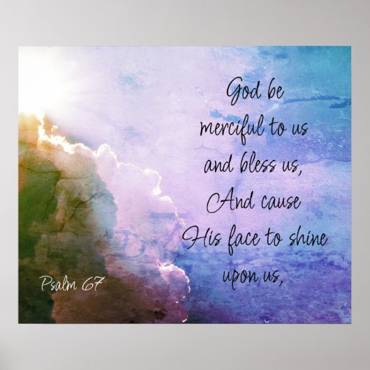 Schöner Psalm 67 Segen über uns Poster (Vorne)