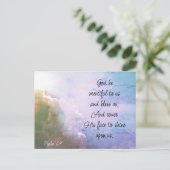 Schöner Psalm 67 Segen über uns Postkarte (Stehend Vorderseite)