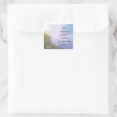 Schöner Psalm 67 Segen über uns Quadratischer Aufkleber (Tasche)