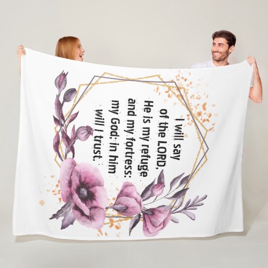 Schöner Psalm 91 Fleece Blanket (Beispiel)