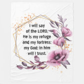 Schöner Psalm 91 Fleece Blanket (Vorderseite)