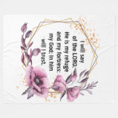 Schöner Psalm 91 Fleece Blanket (Vorderseite (Horizontal))