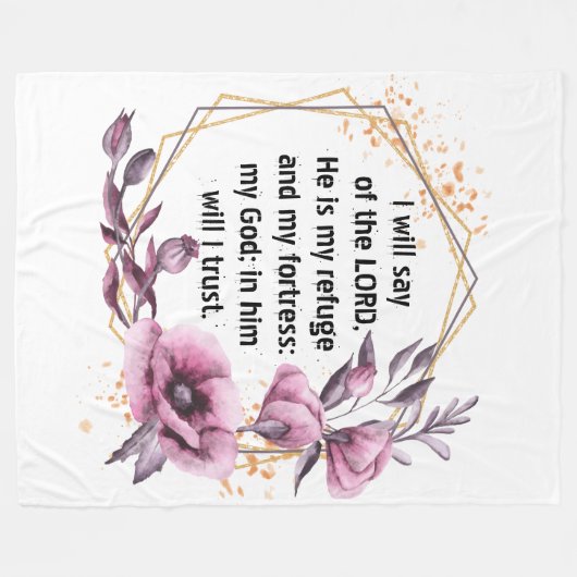 Schöner Psalm 91 Fleece Blanket (Vorderseite (Horizontal))