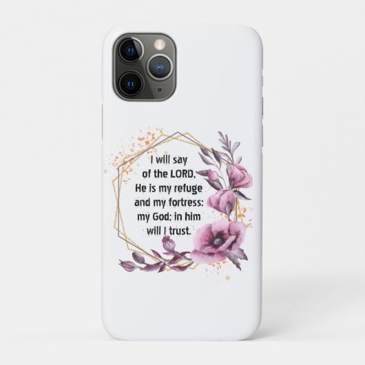 Schöner Psalm 91 Floral iPhone 11 Pro Fall Case-Mate iPhone Hülle (Rückseite)