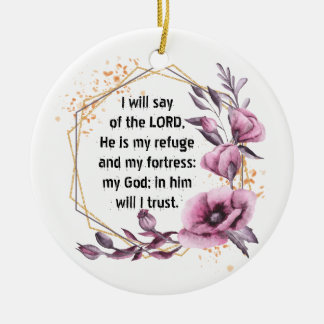 Schöner Psalm 91 Keramik Ornament