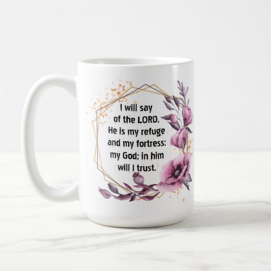 Schöner Psalm 91 Tasse (Links)