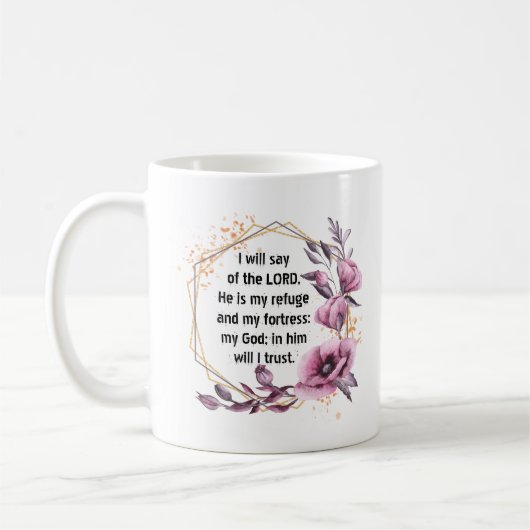 Schöner Psalm 91 Tasse (Links)